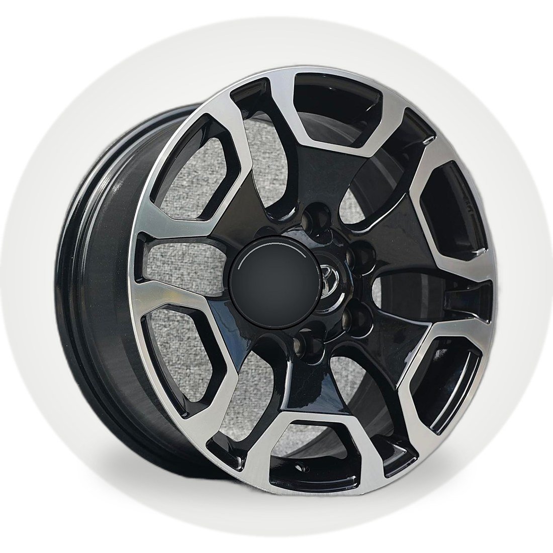 F87H963F 18 inch 6x139.7 wheel Black Machine Face