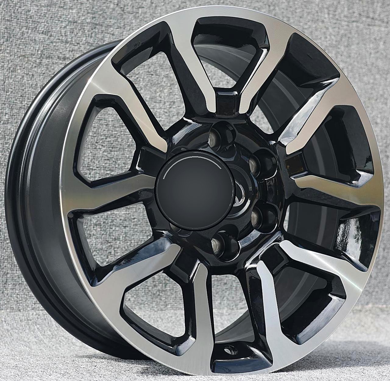 F87H962F 18 inch 6x139.7 wheel Black Machine Face